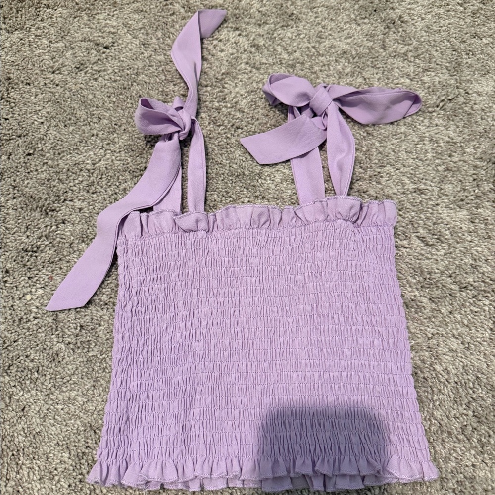 Lavender Smocked Women's Top
